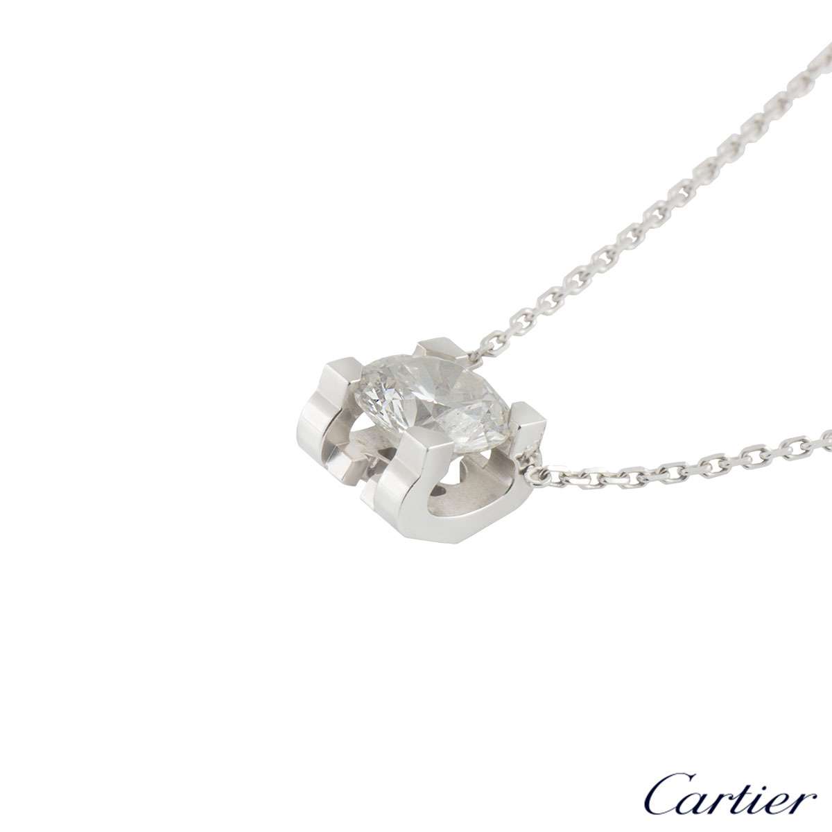 Cartier C de Cartier Diamond Necklace 1.24ct F/VVS1 XXX | Rich Diamonds